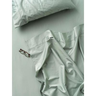 Linen House Augusta 500TC Cotton Sateen Sheet Set | Single | Green Gum